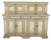 Italian painted pine apothecary cabinet