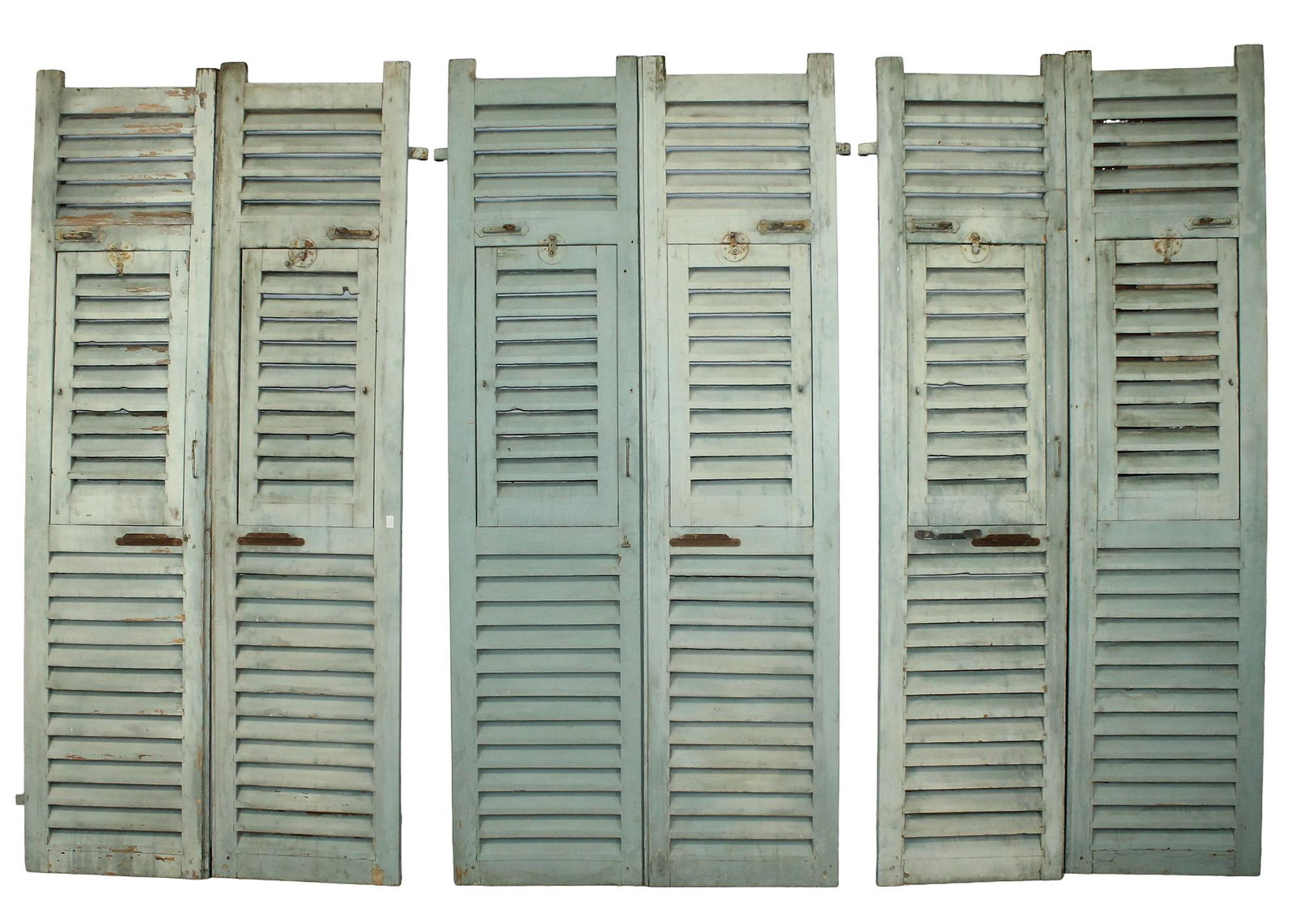 Set of 3 pairs French shutters (1 of 10)