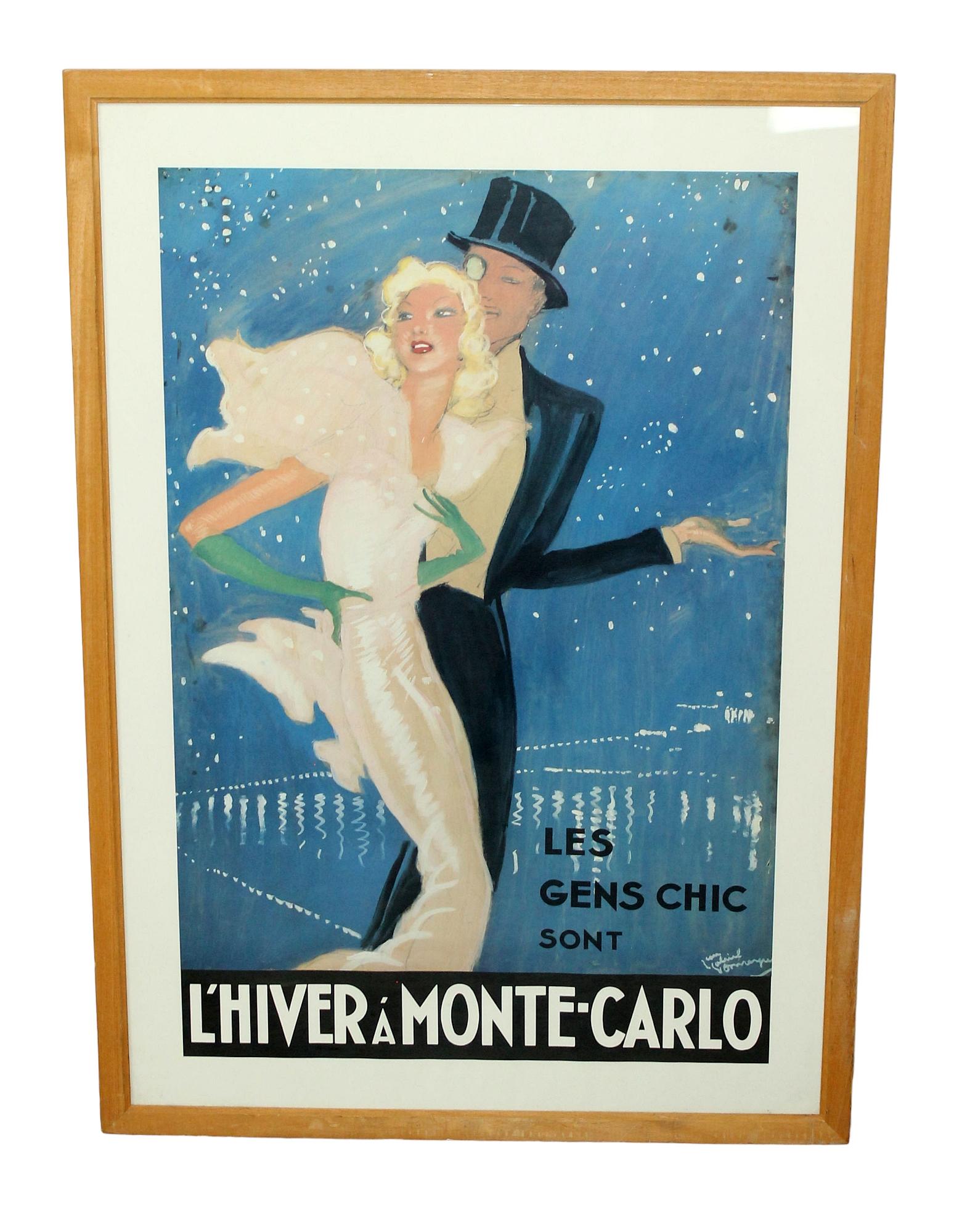 French framed poster after Jean Gabriel Domergue (1 of 5)