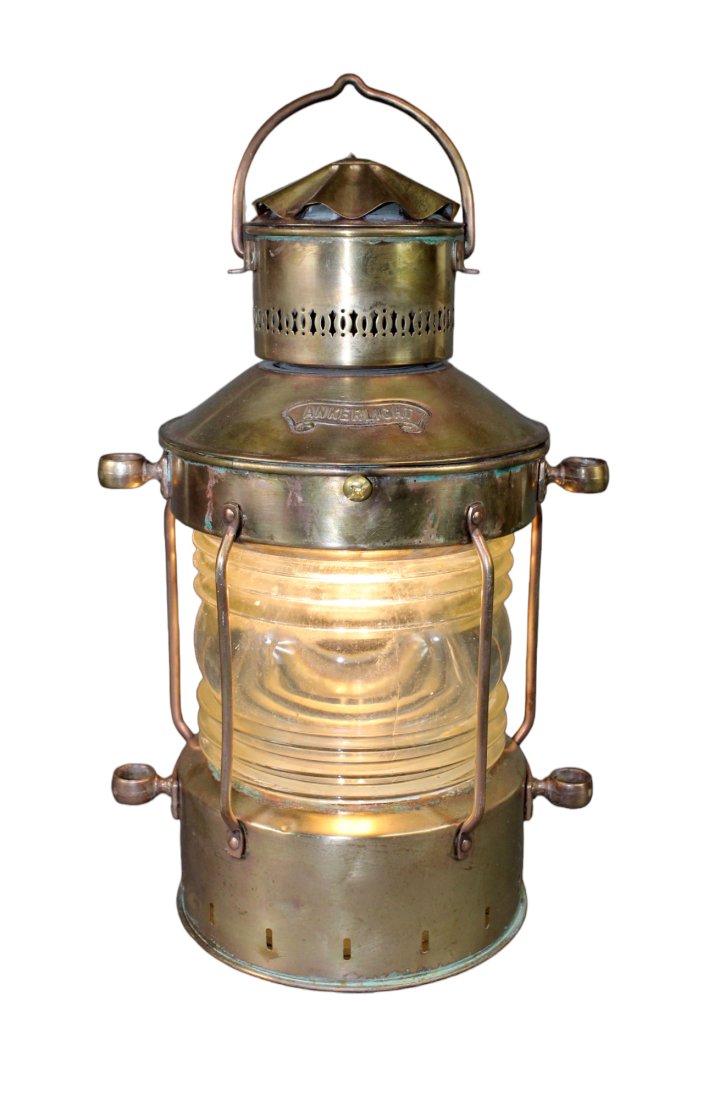 Dutch nautical ship's anchor llight with Fresnel lens (1 of 8)