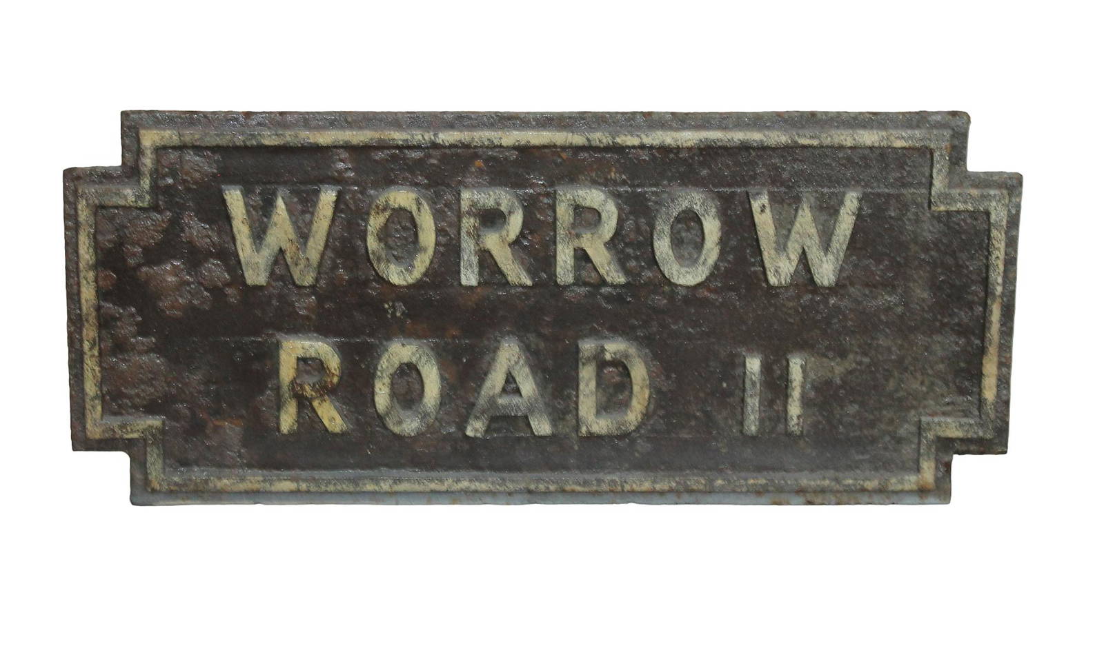English Cast Iron Worrow Road Ii Street Sign Auction