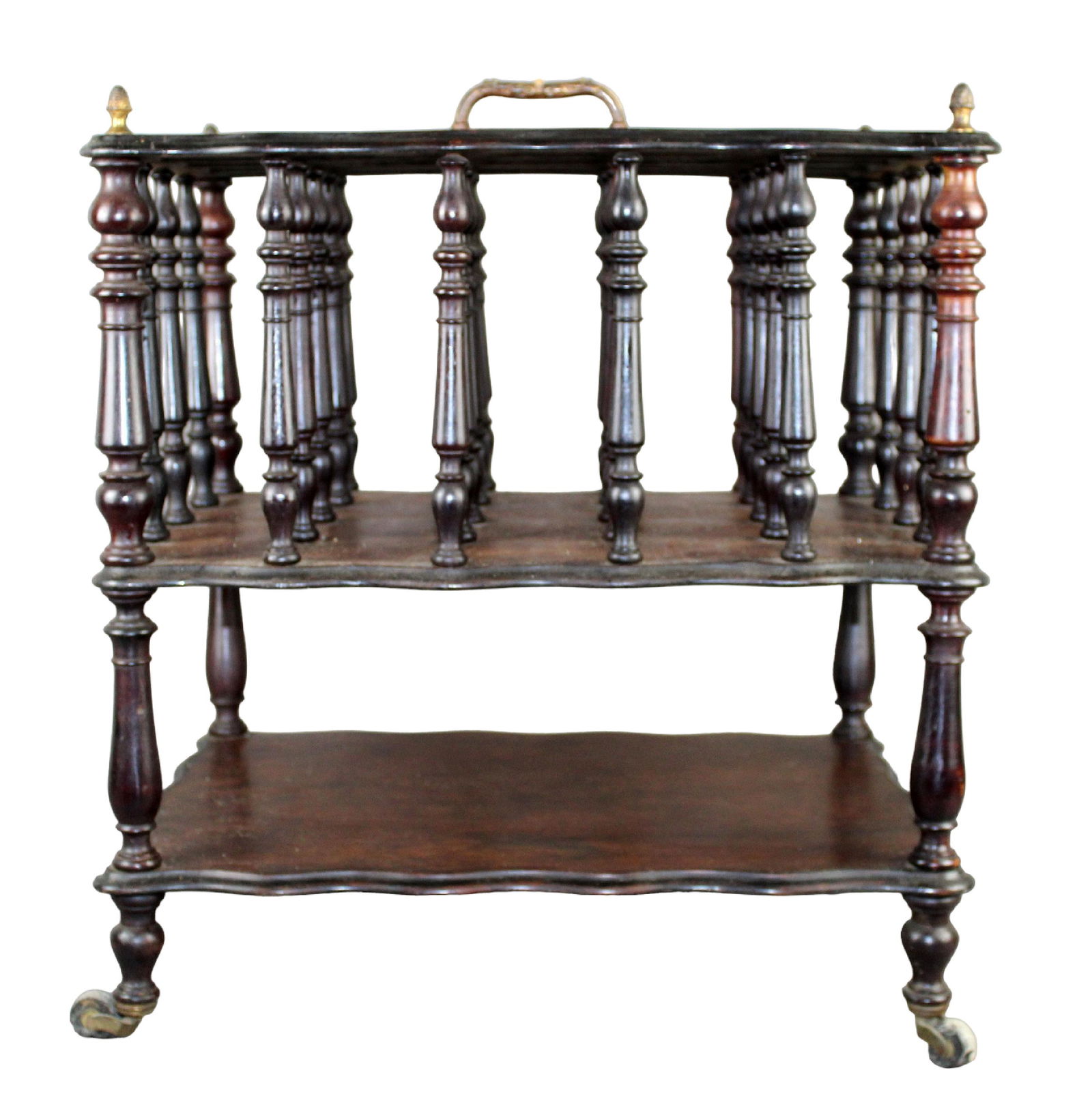 Antique French newspaper rack on casters (1 of 8)