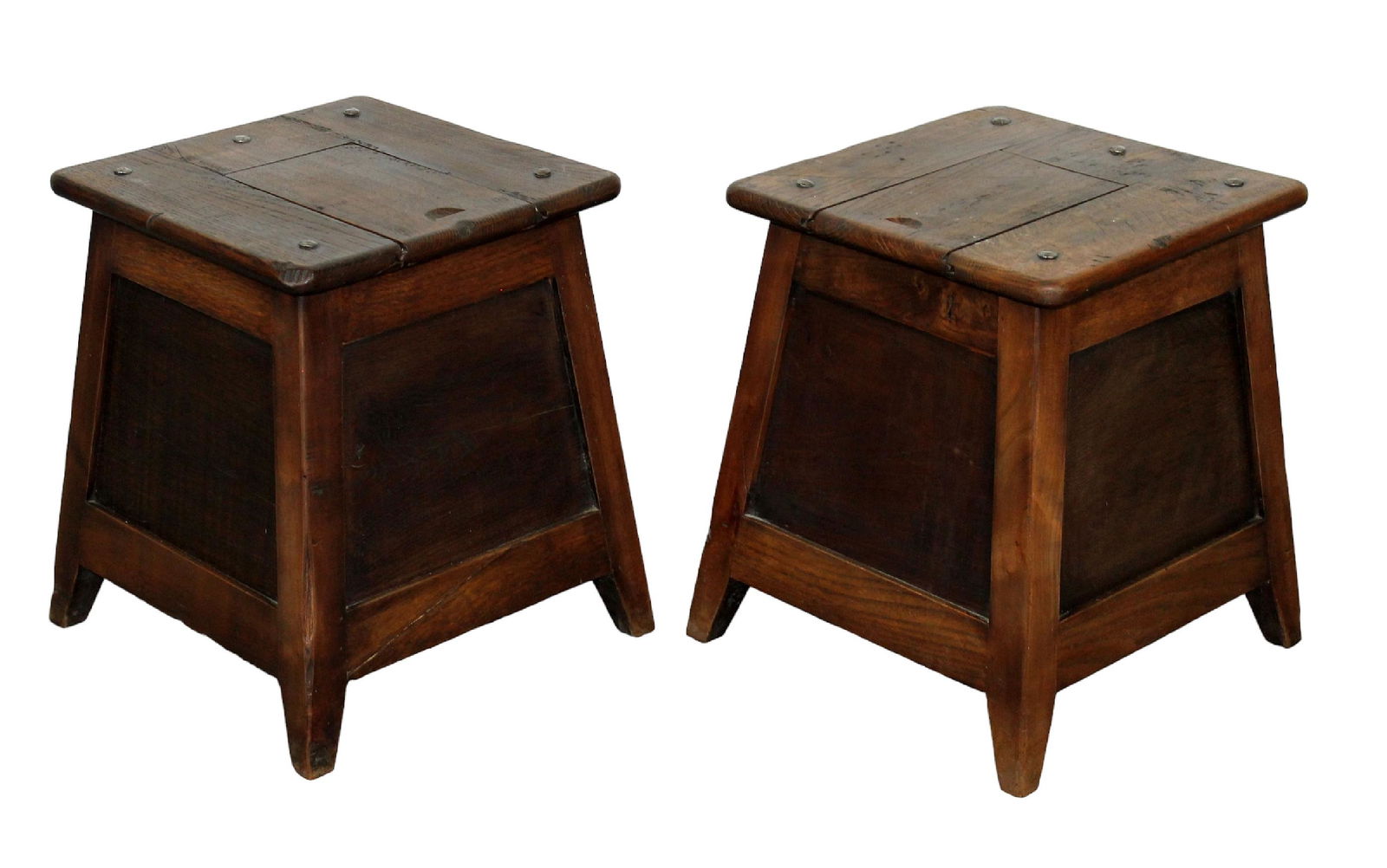 Pair of French farmhouse stools (1 of 6)