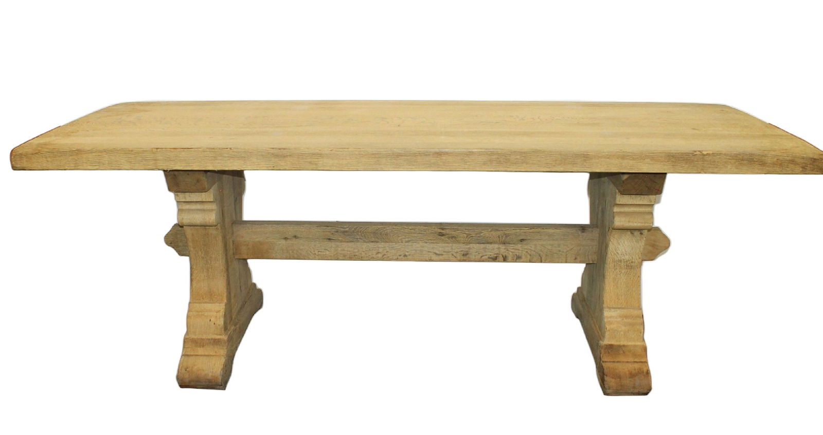 French bleached oak trestle table (1 of 6)