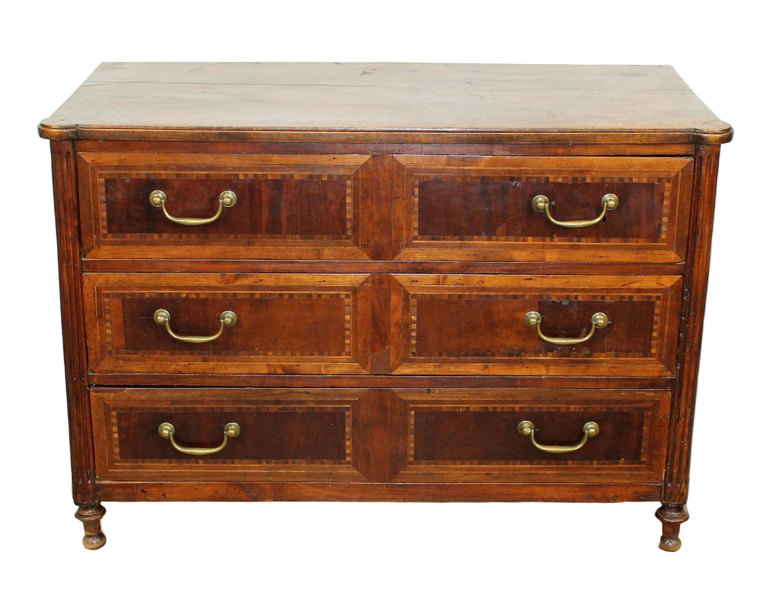 French Louis XVI inlaid 3 drawer commode (1 of 9)