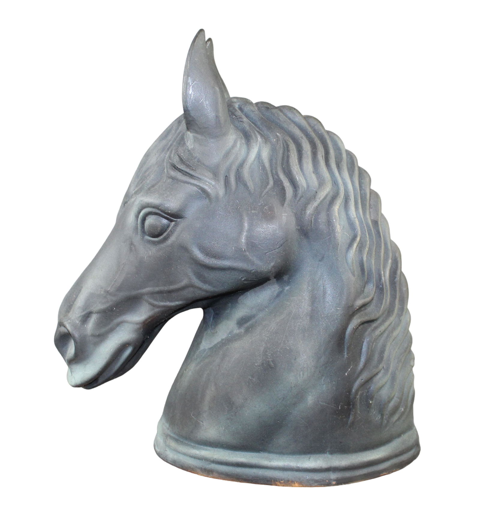 French gres ceramic horse head sculpture (1 of 7)