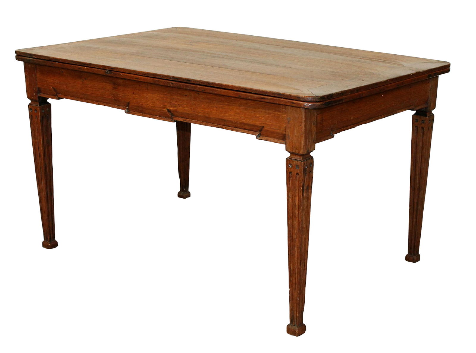 French Louis XVI style oak flip top table (1 of 11)