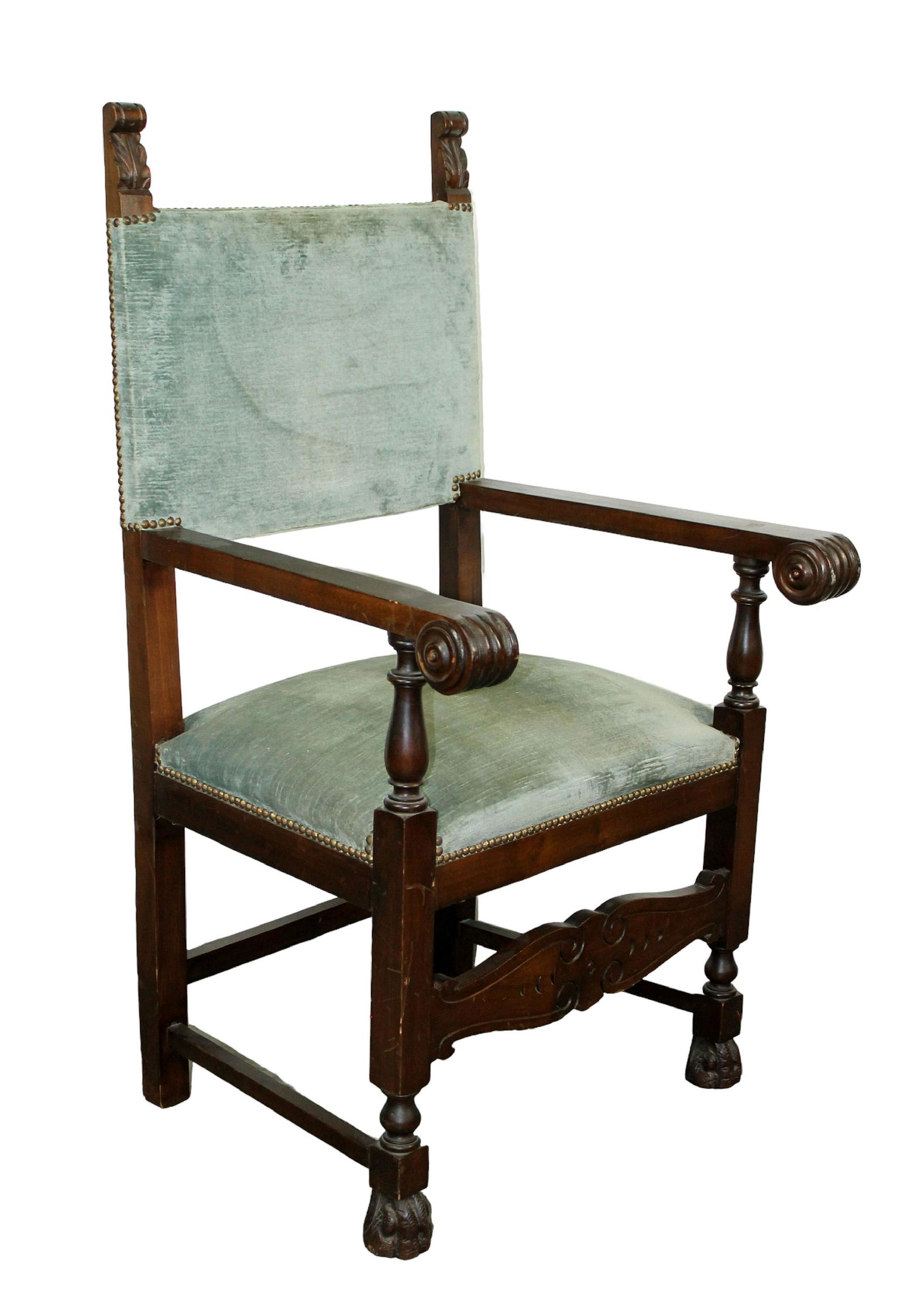 French Renaissance style armchair in walnut (1 of 8)