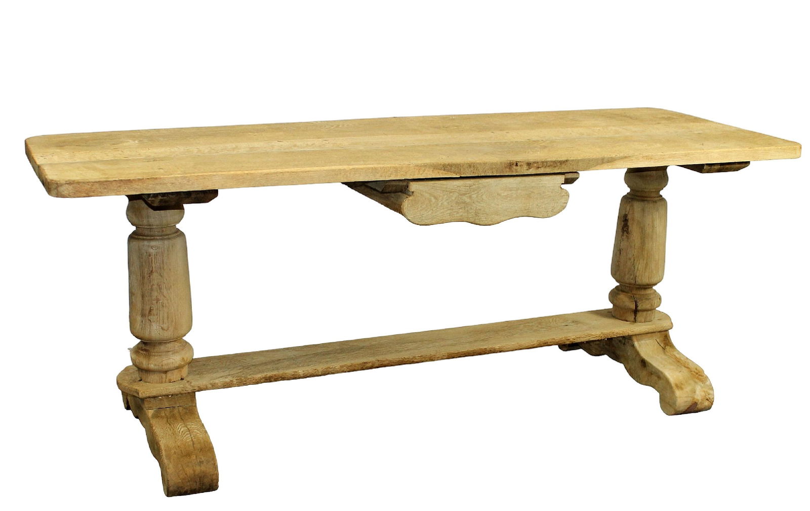 French farmhouse library table in oak (1 of 9)