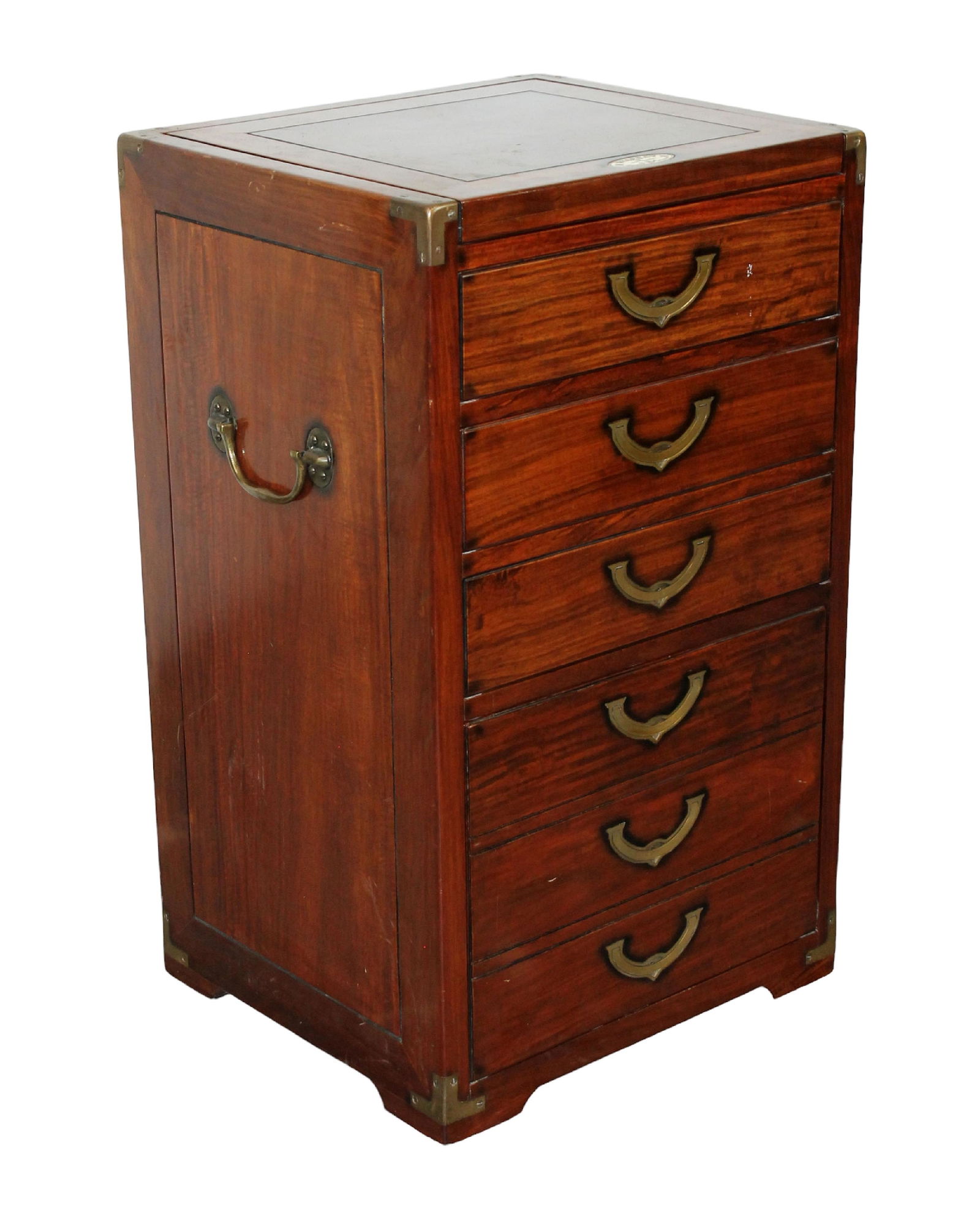English Starbay campaign style 4 drawer commode with lift top (1 of 8)