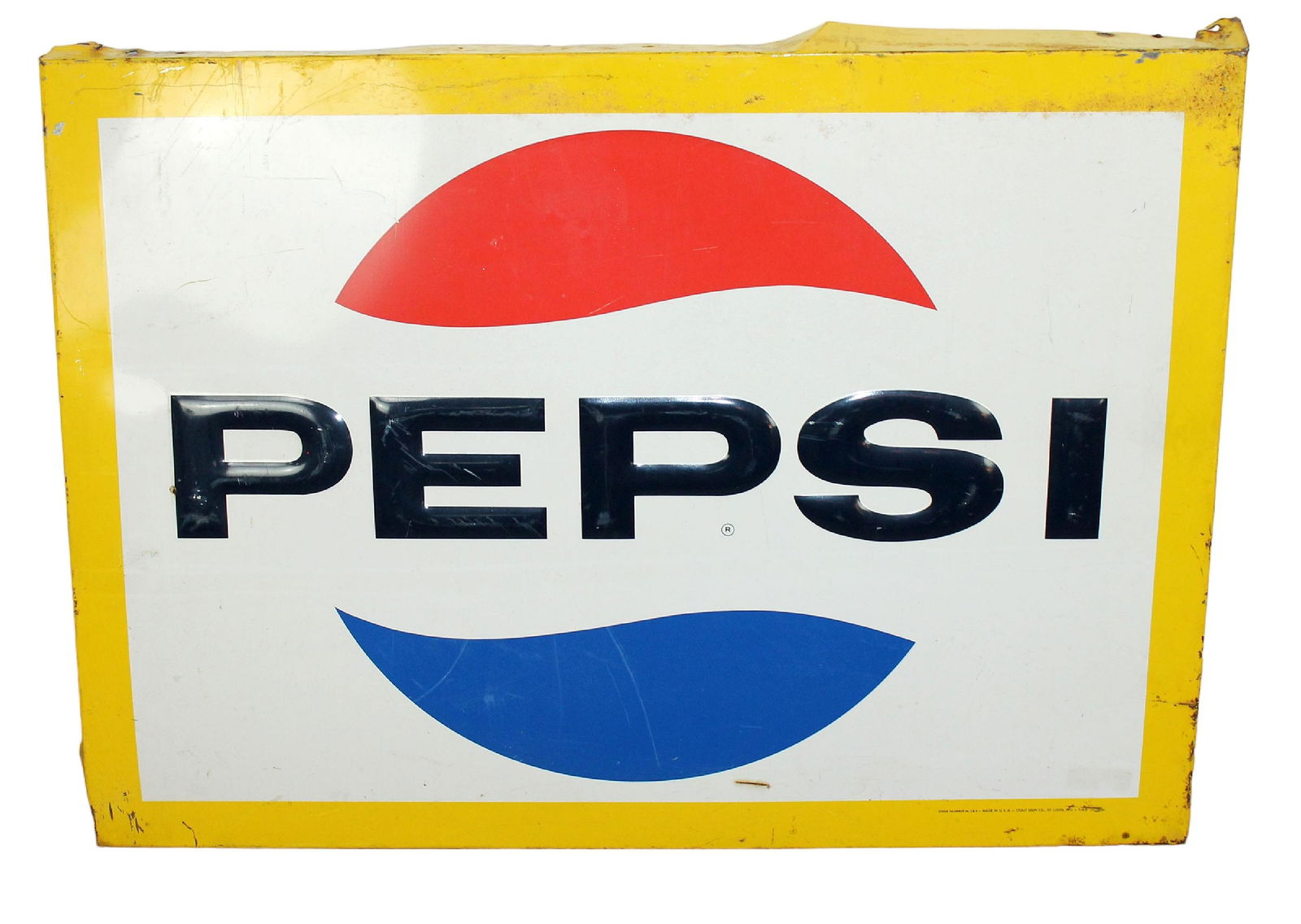Vintage metal Stout Sign Co Pepsi Cola advertising sign (1 of 7)