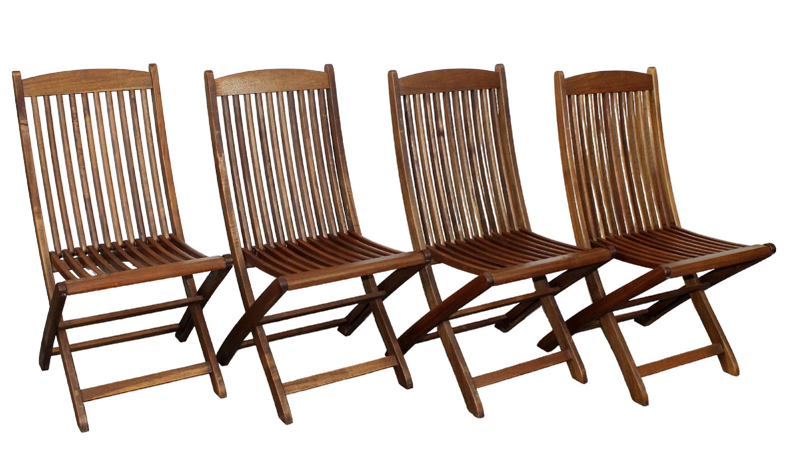 Set of 4 French folding garden chairs (1 of 6)
