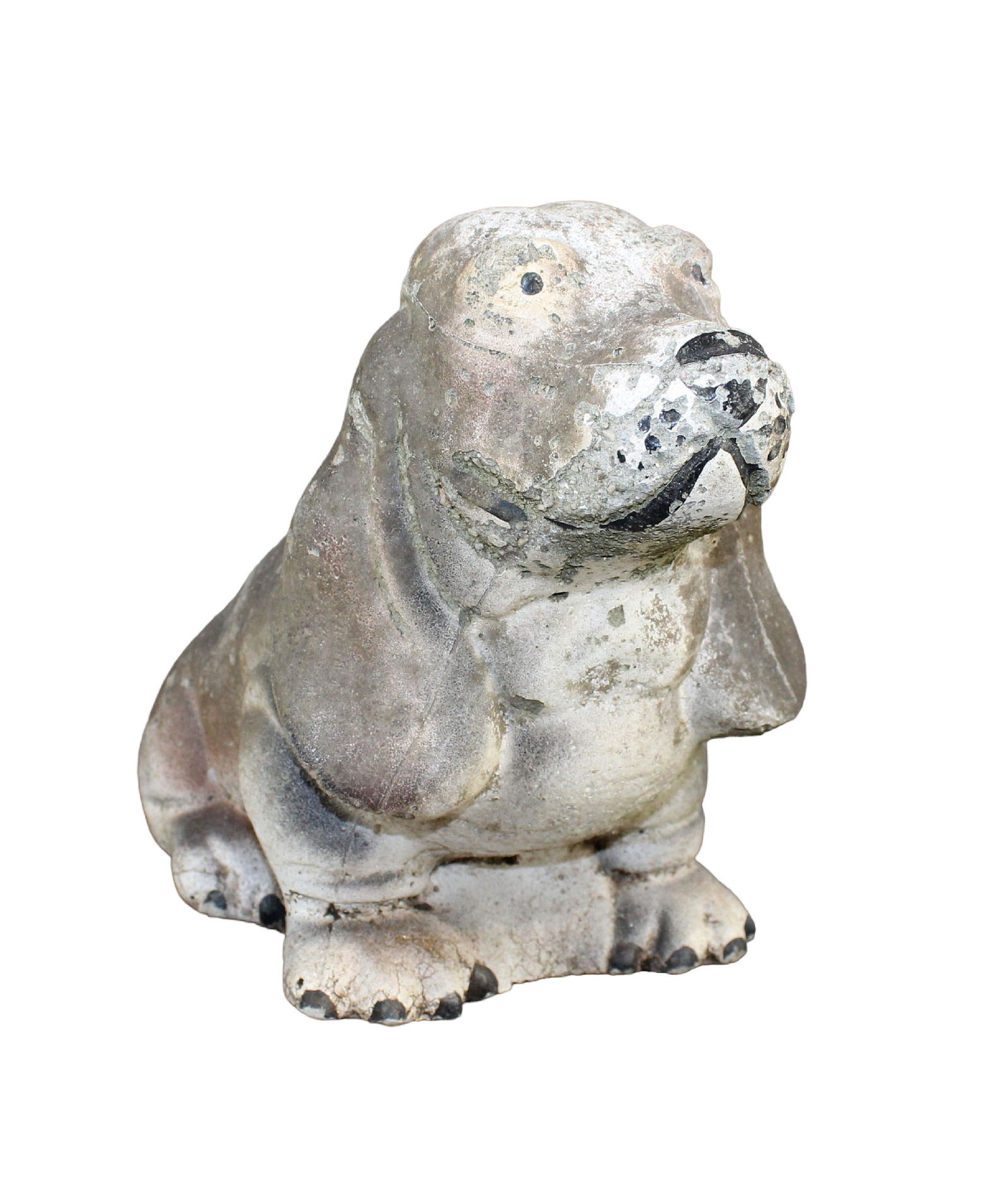 Cast concrete garden statue of dog (1 of 6)