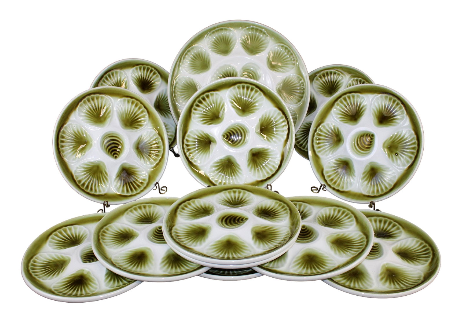 Lot of 12 French Orchies plates and 1 platter: Lot of 12 French Orchies plates and 1 platter Plates: 9 1/2" diam Platter: 13" diam