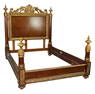 Pulaski Rococo style Queen size bed with acanthus scroll crest