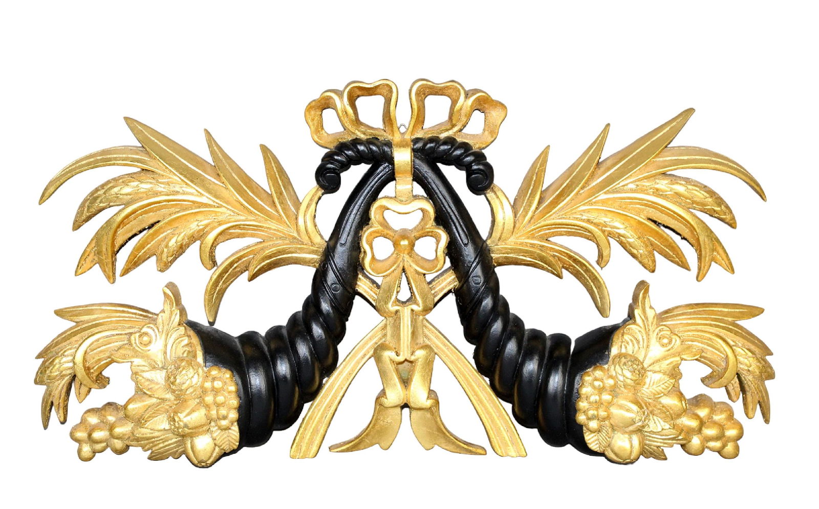 Cast and painted double cornucopia crest (1 of 6)