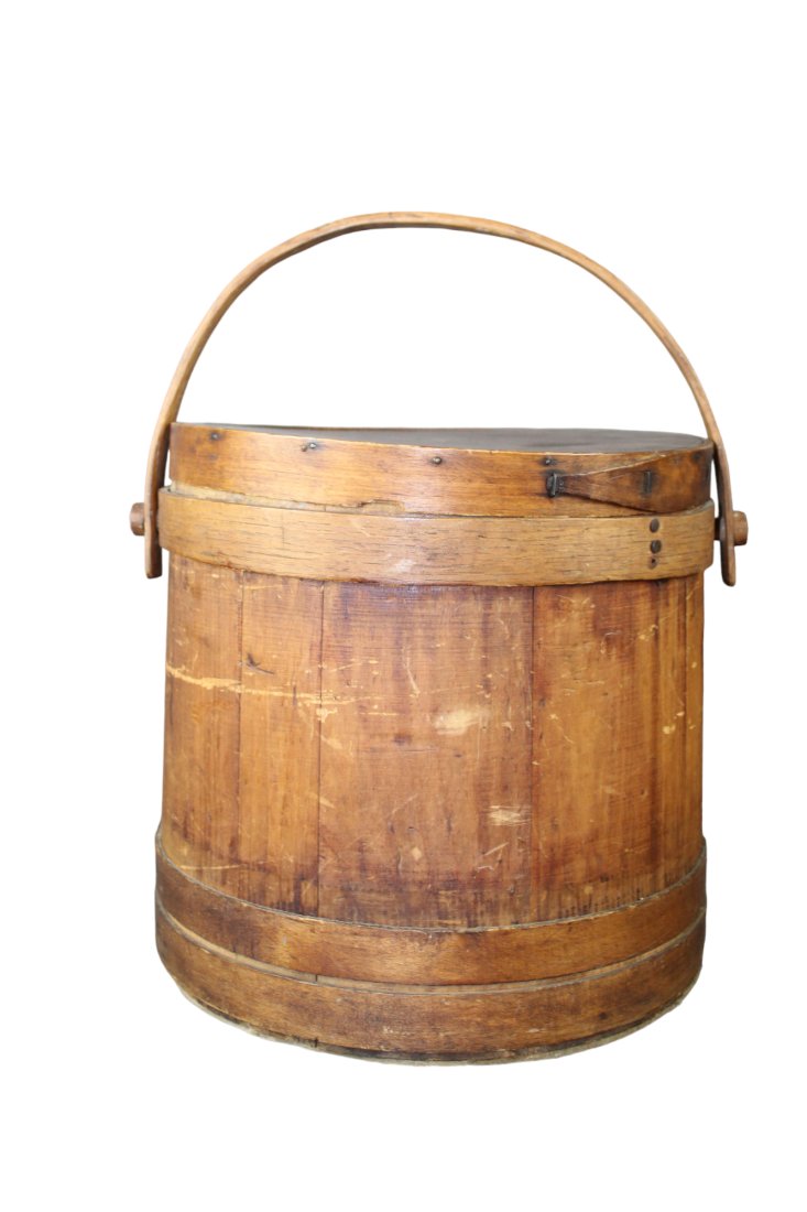 Antique American Firkin sugar bucket in pine (1 of 9)