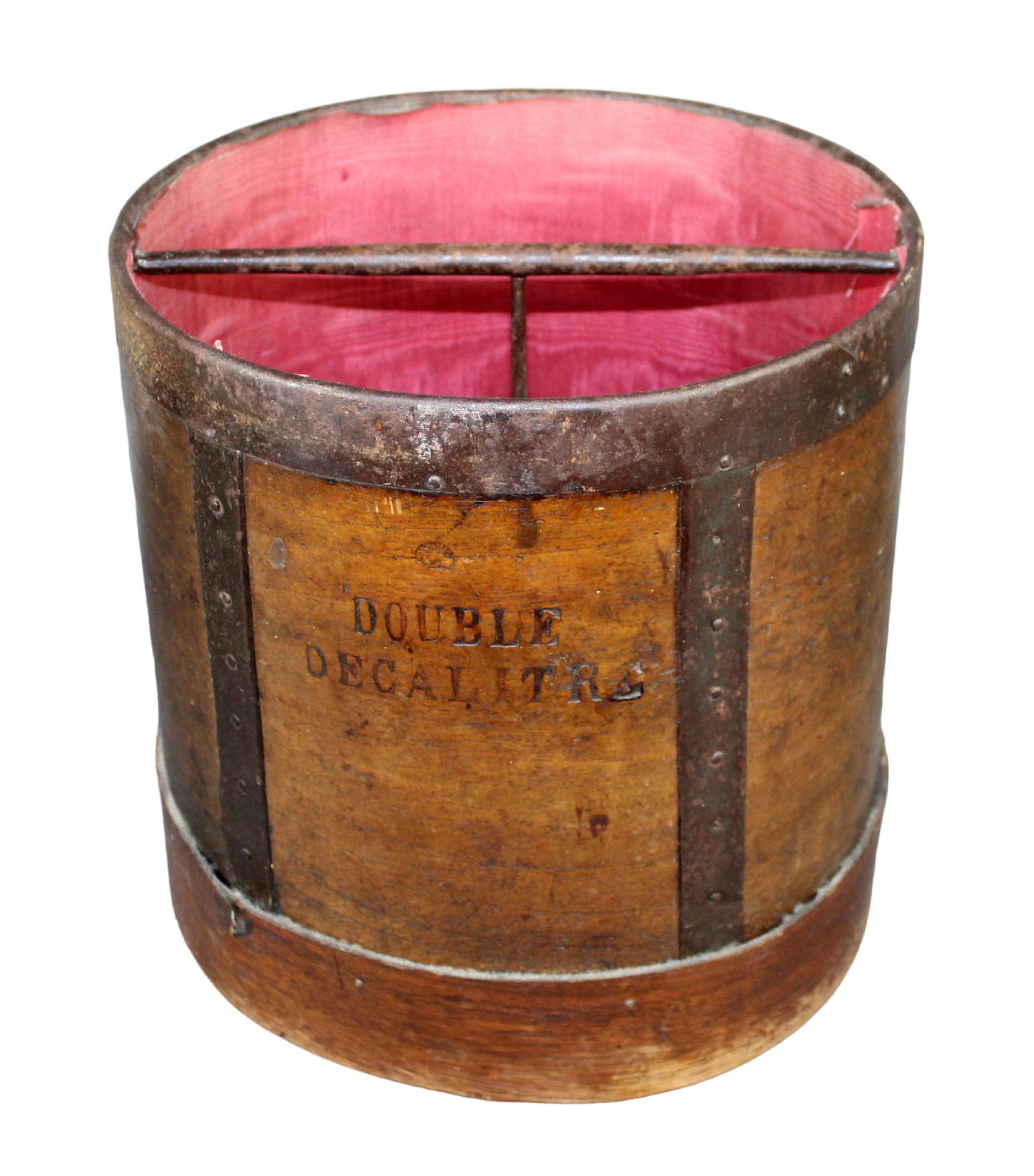 French double decalitre wooden grain bin (1 of 9)