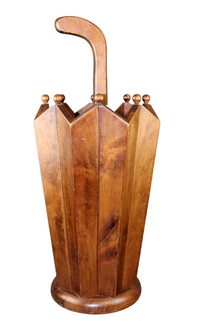 French wooden umbrella-form umbrella stand (1 of 8)