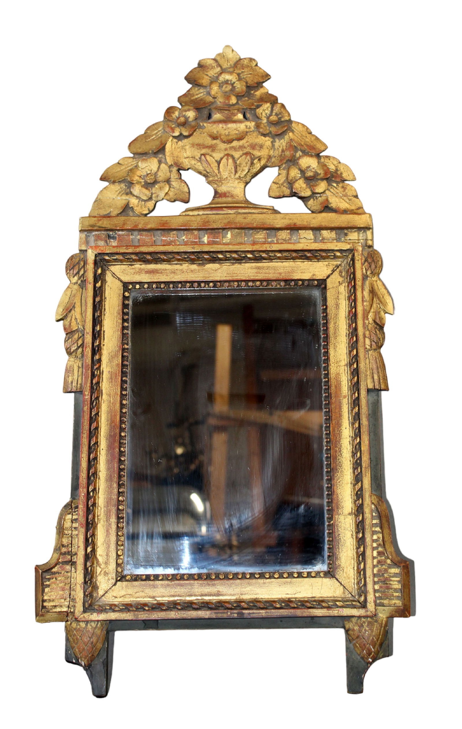 French Louis XVI style gilt wood mirror (1 of 8)