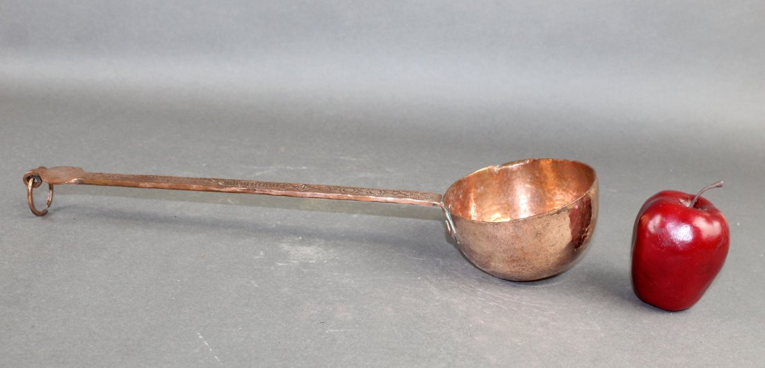 Antique French copper ladle spoon (1 of 5)