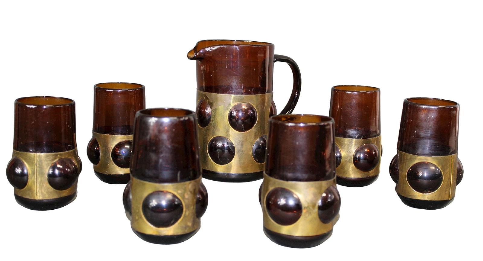 Filipe Derflingher Brutalist 1960's glasses and pitcher (1 of 13)