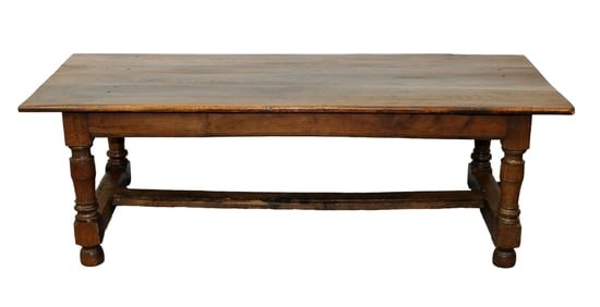 French coffee table in oak on turned legs (1 of 7)