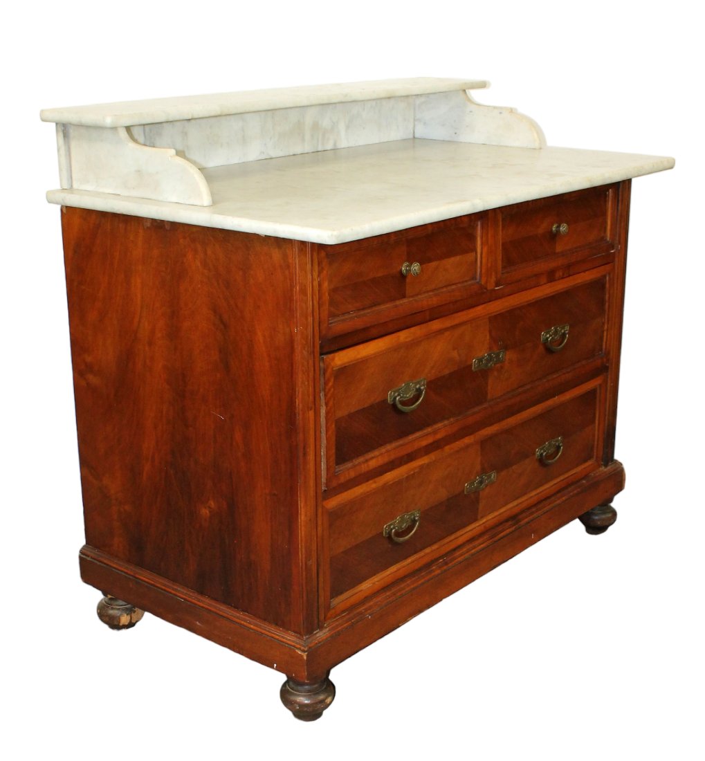 French 2 over 2 marble top washstand (1 of 9)