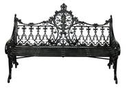 English Coalbrookdale Gothic Revival cast iron bench