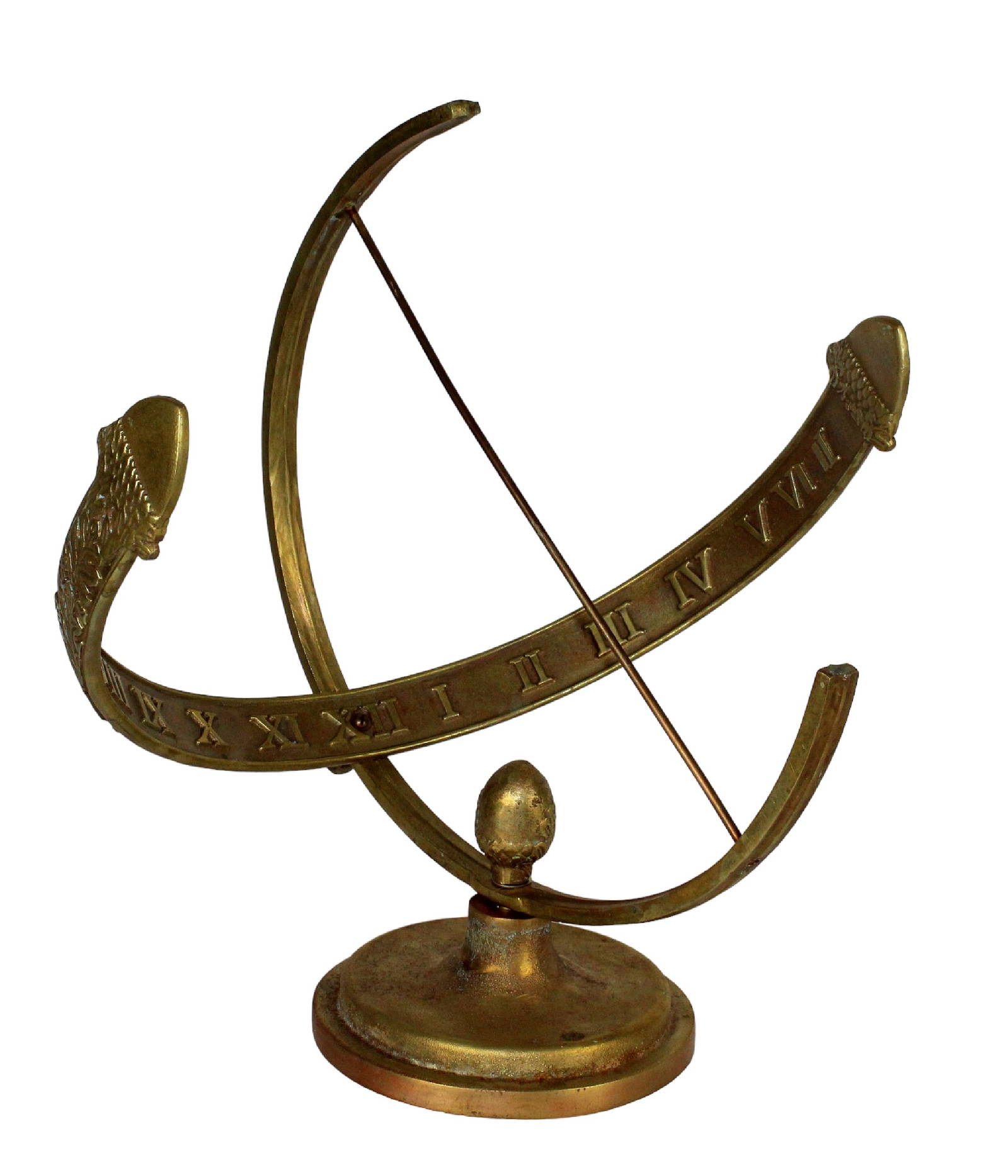 Bronze Armillary Sundial With Acorn And Oak Leaf Motif Auction