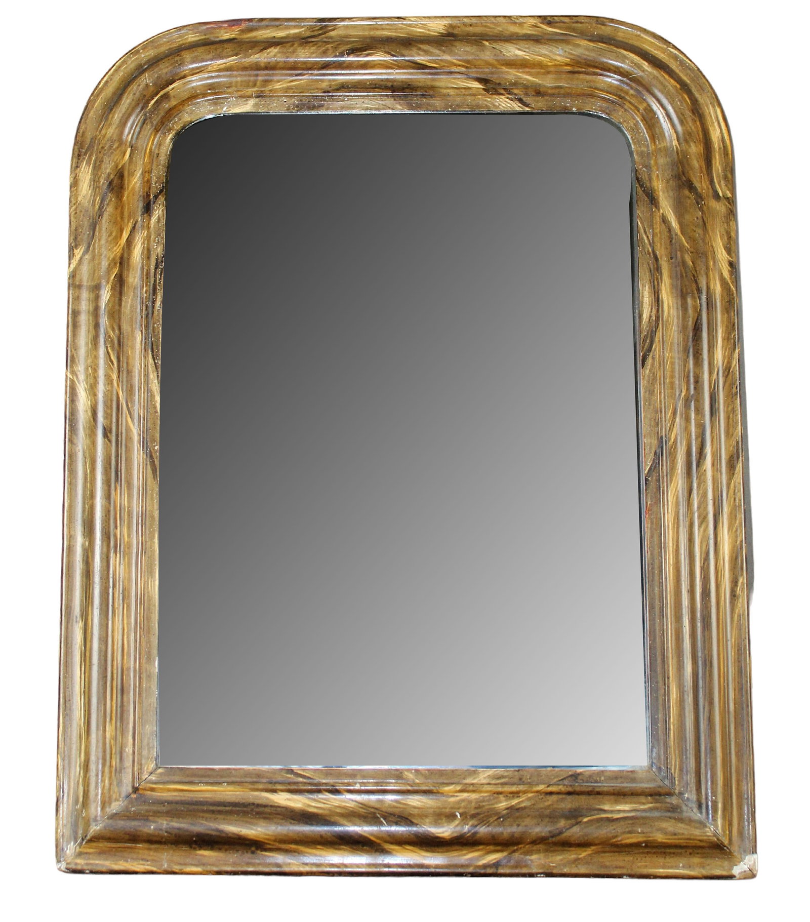 French Louis Philippe faux bois mirror: French Louis Philippe faux bois mirror. 24"h x 19 1/4"w