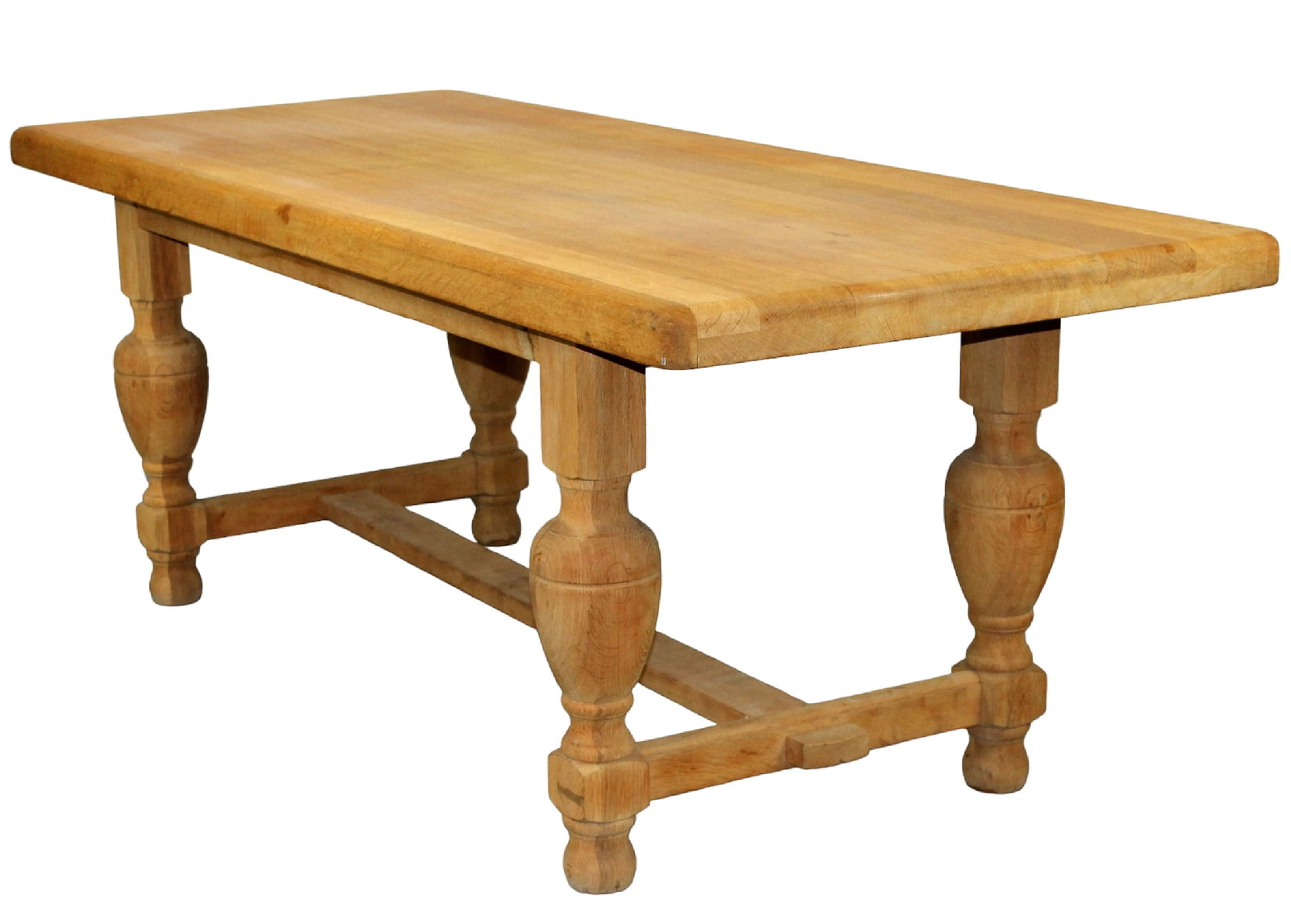 French bleached oak trestle table (1 of 6)