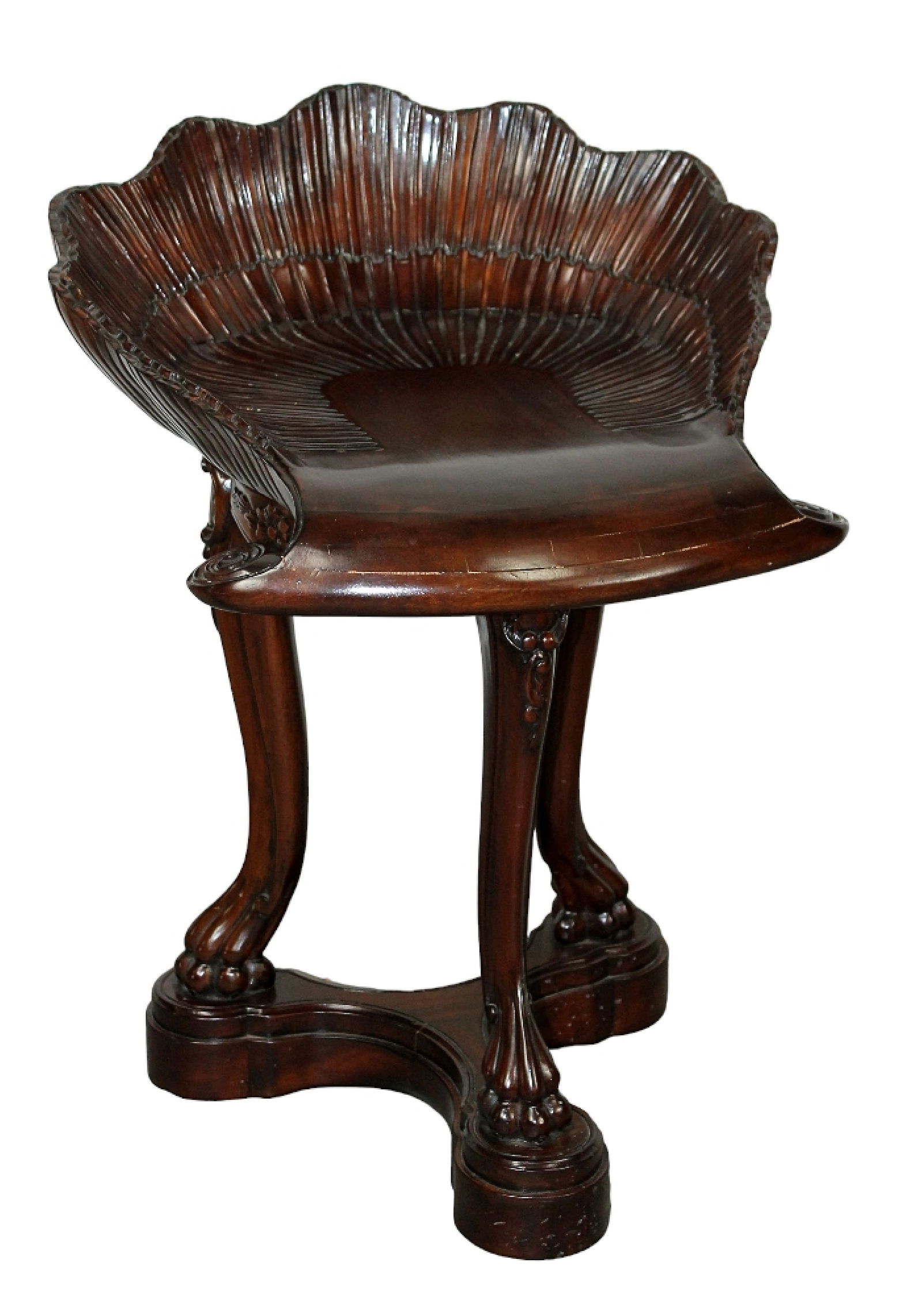 Italian grotto style piano stool with shell seat (1 of 6)