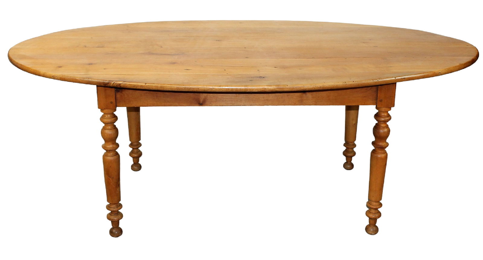 French Louis Philippe oval farmhouse table in cherry wood (1 of 9)
