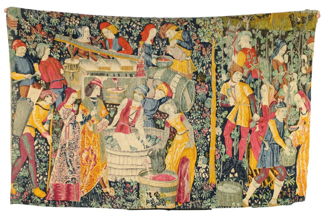 Flemish printed tapestry after Les Vendages (1 of 9)