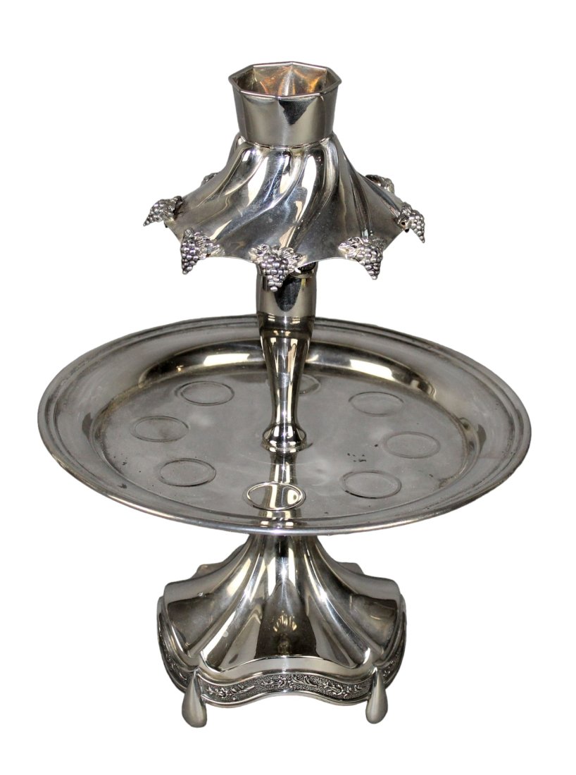 French silverplate drinks fountain with grapes (1 of 9)