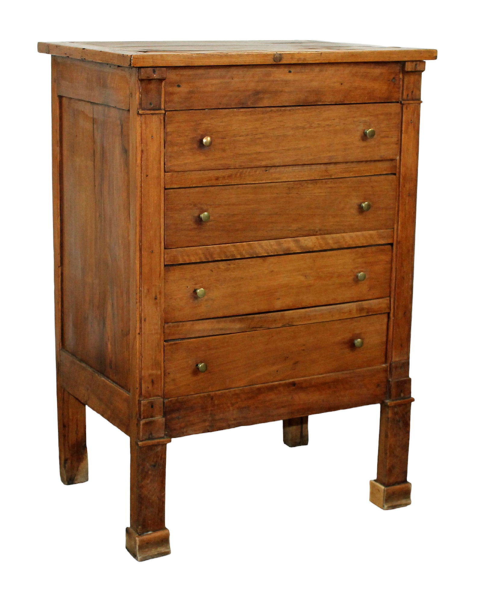 French Directoire petite 4 drawer commode in walnut (1 of 8)