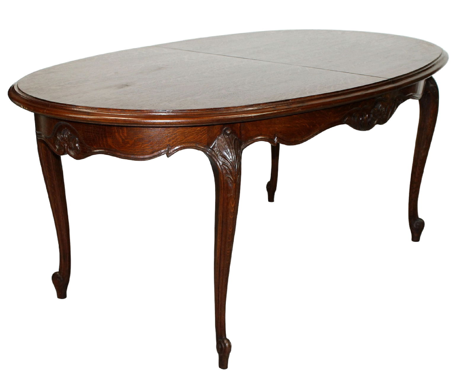 French Louis XV style oval dining table with butterfly leaf (1 of 7)
