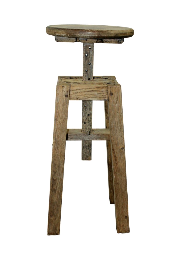 French oak artist sculpting adjustable pedestal in oak (1 of 11)