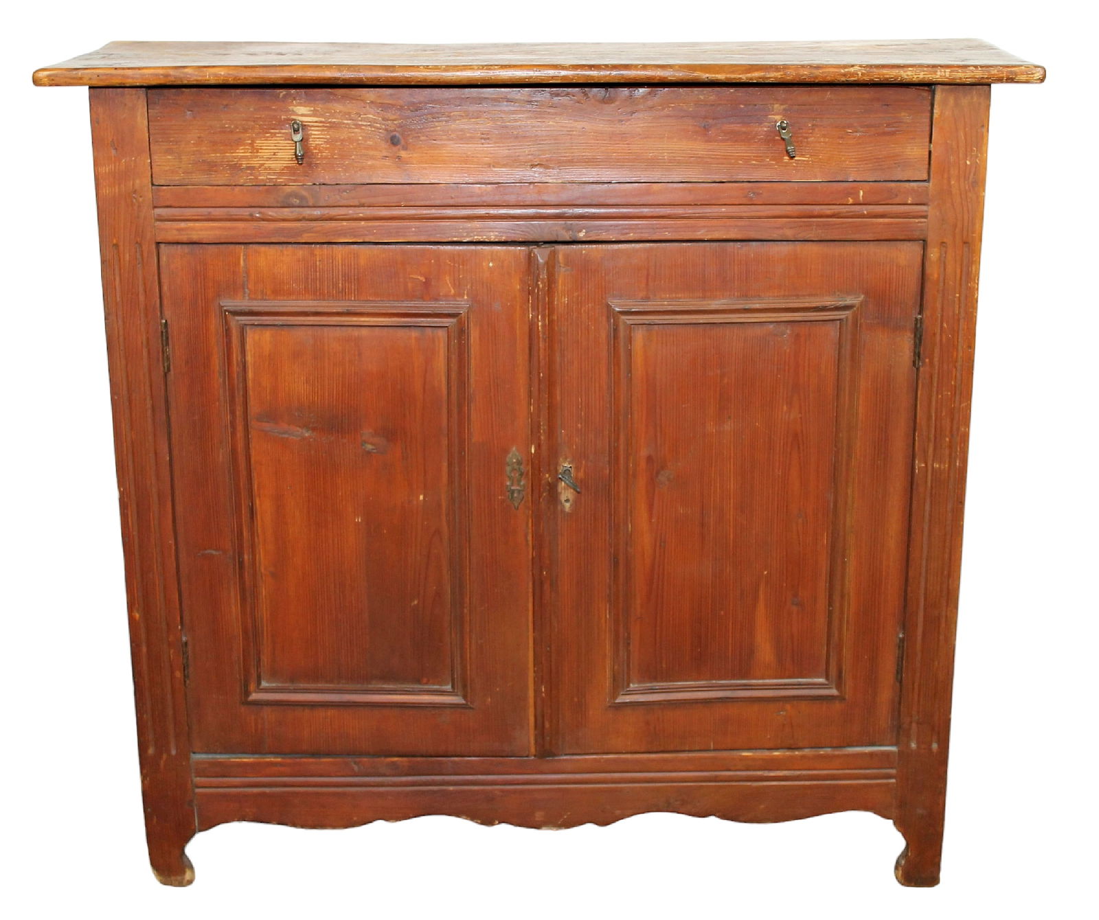 French farmhouse 2 door cabinet in pine (1 of 10)
