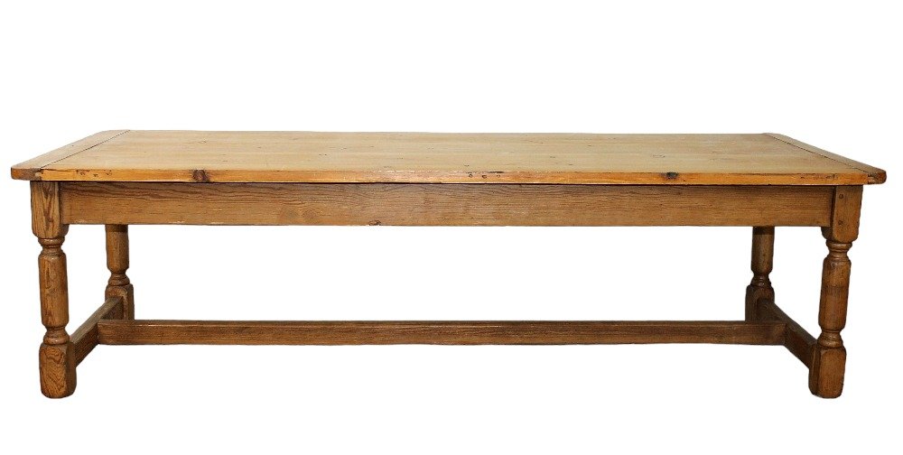 French oversize farmhouse coffee table in pine (1 of 6)