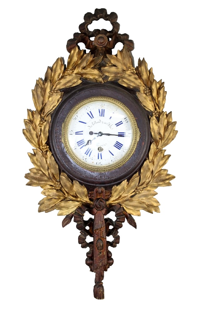 French Louis XVI style wall clock (1 of 11)
