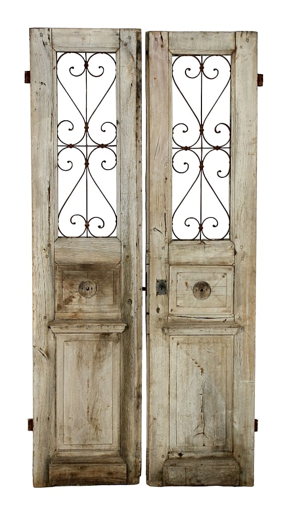Pair of French oak and iron doors (1 of 16)