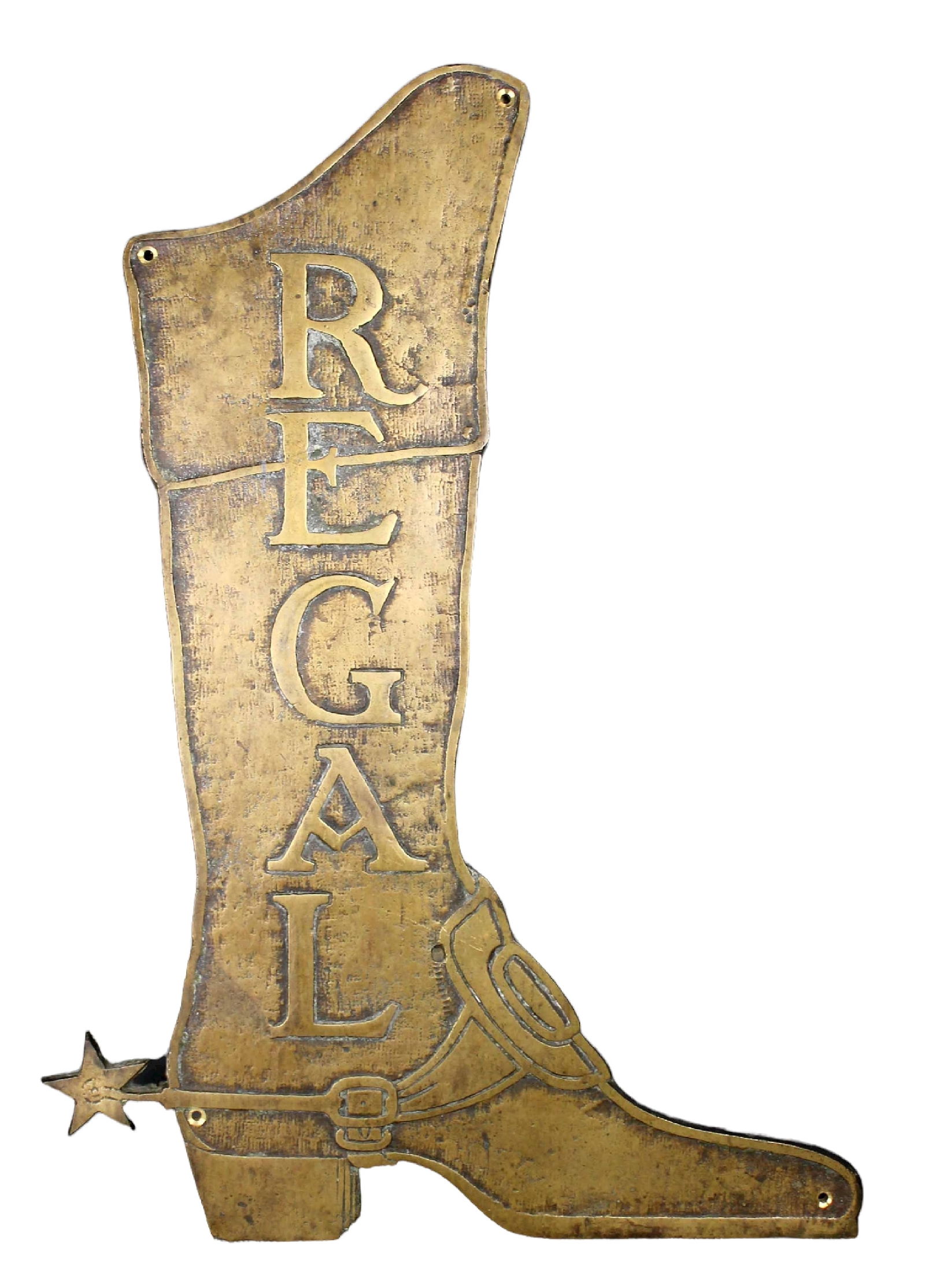 Antique bronze Regal boot trade sign (1 of 10)