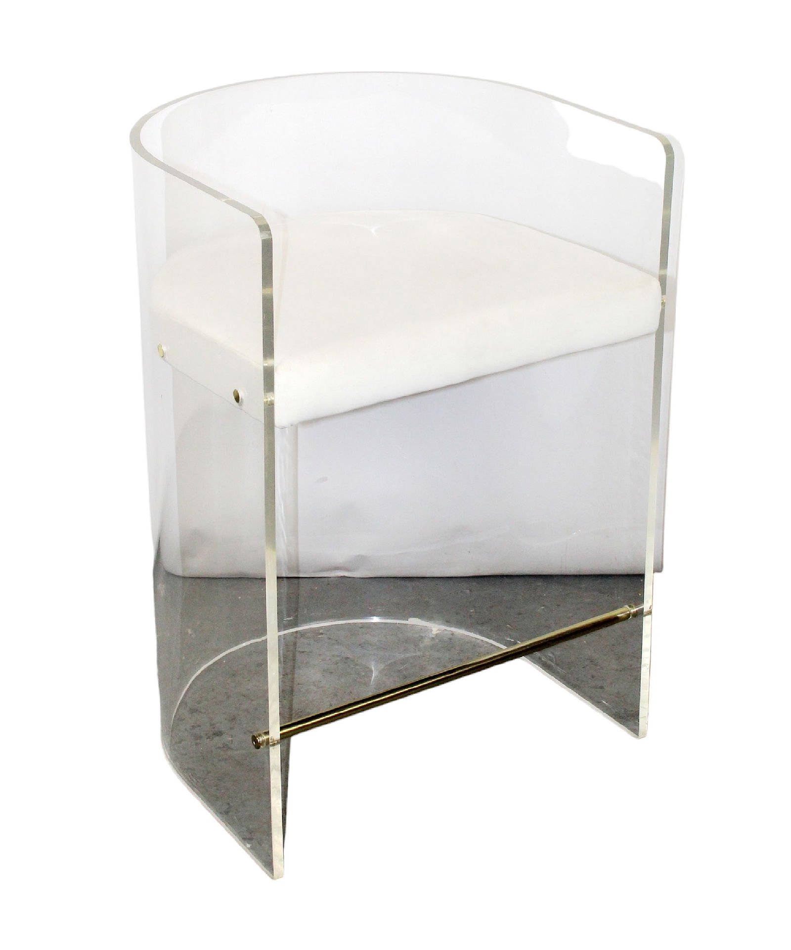 Acrylic curved back counter stool (1 of 8)
