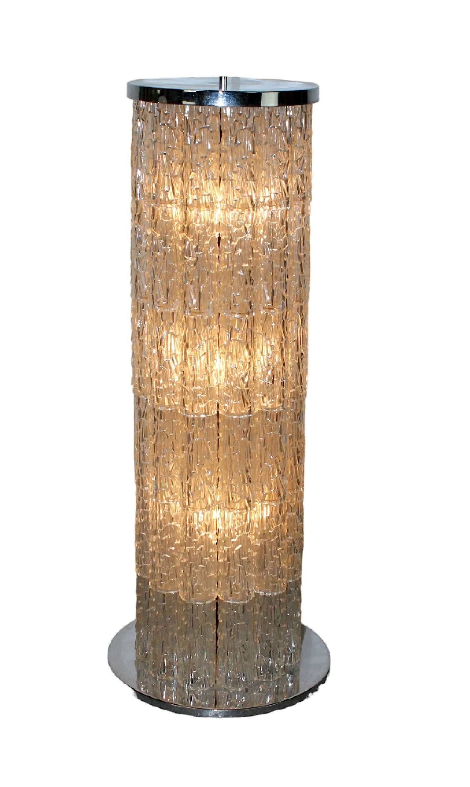 Italian Lucite and chrome column form lamp (1 of 6)
