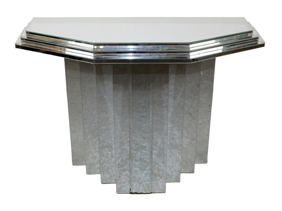 Deco style mirrored skyscraper console table (1 of 8)