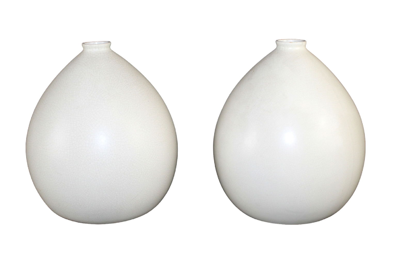 Pair of French Orchies ceramic globe vases (1 of 8)