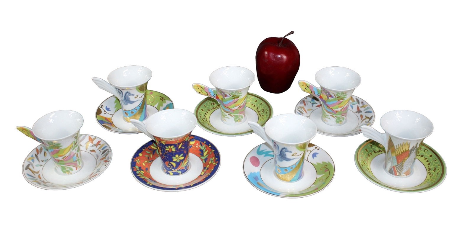 Lot of 7 Rosenthal Studio Linie Germany porcelain espresso cups & saucers (1 of 10)