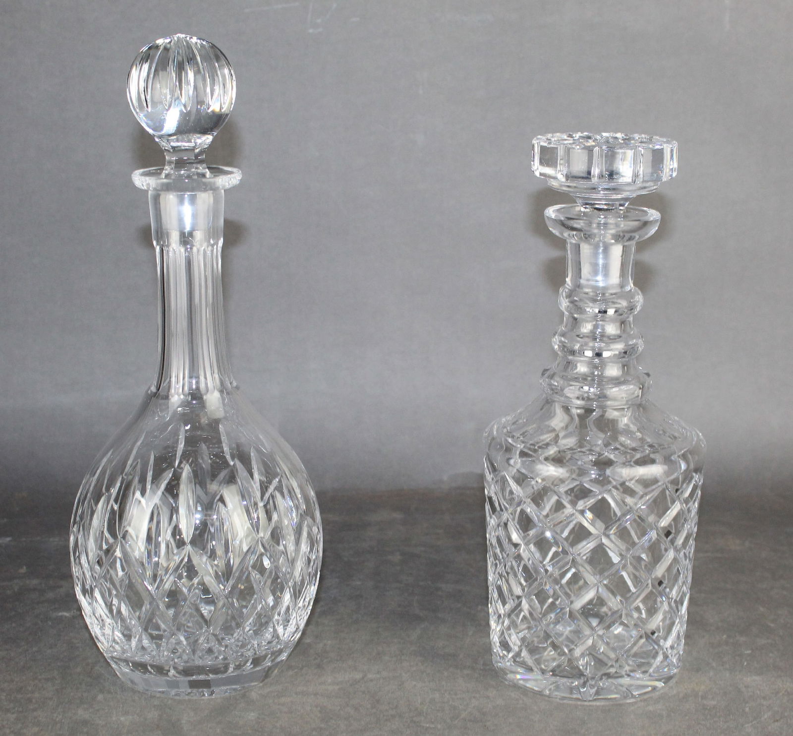 Lot of 2 cut crystal decanters - 1 is Wedgwood (1 of 10)